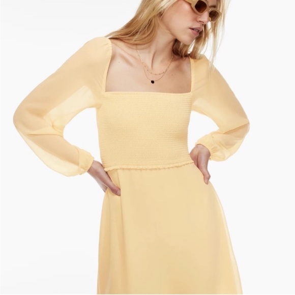 Aritzia Wilfred Villa Dress - Wheat NWT - Picture 2 of 7
